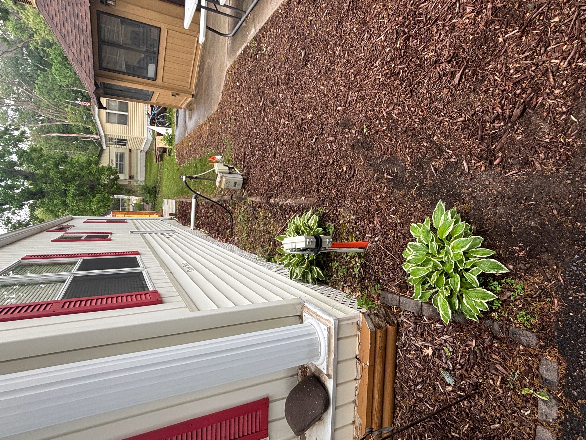 Before - flower bed edge